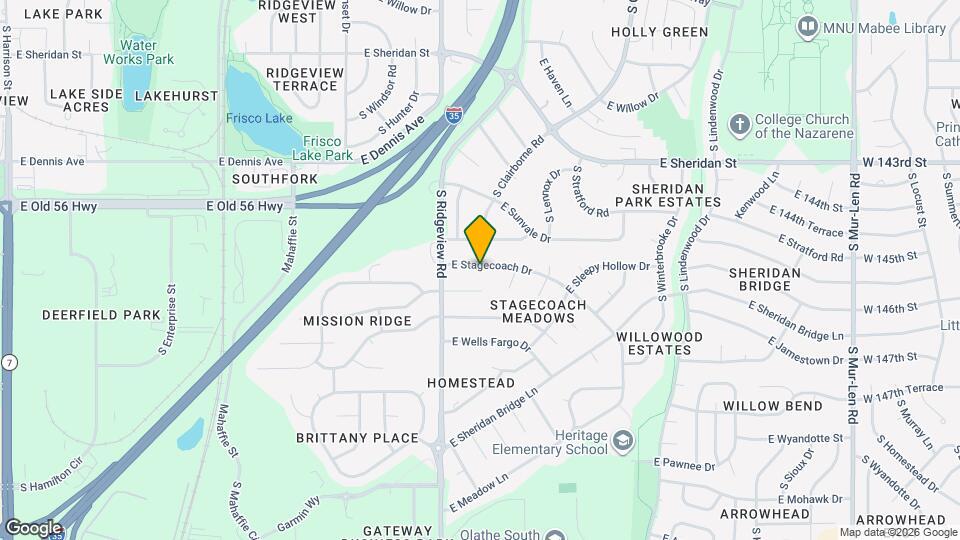 1421 E Stagecoach Dr Map and Location Details