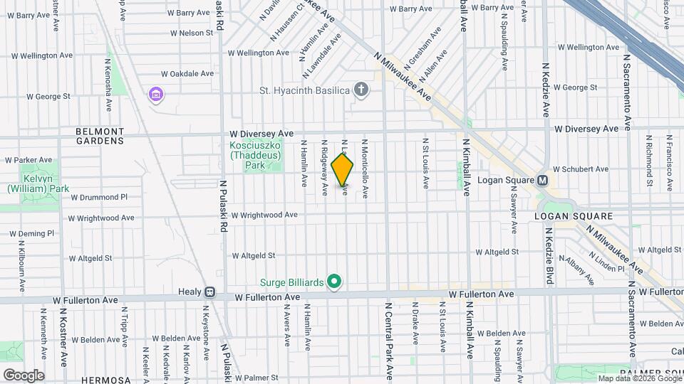 2634 N Lawndale Ave Map and Location Details