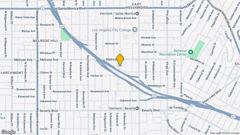 638 N Heliotrope Dr Map and Location Details