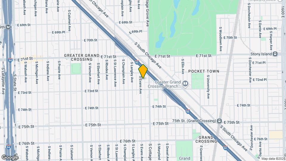 7219 S Evans Ave Map and Location Details