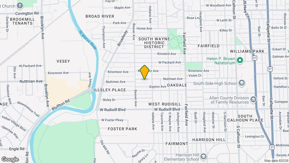 927 Nuttman Ave Map and Location Details