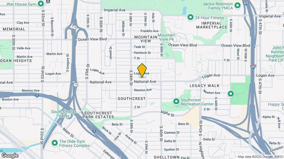 3868-3878 National Ave Mapa y Detalles de la Ubicación