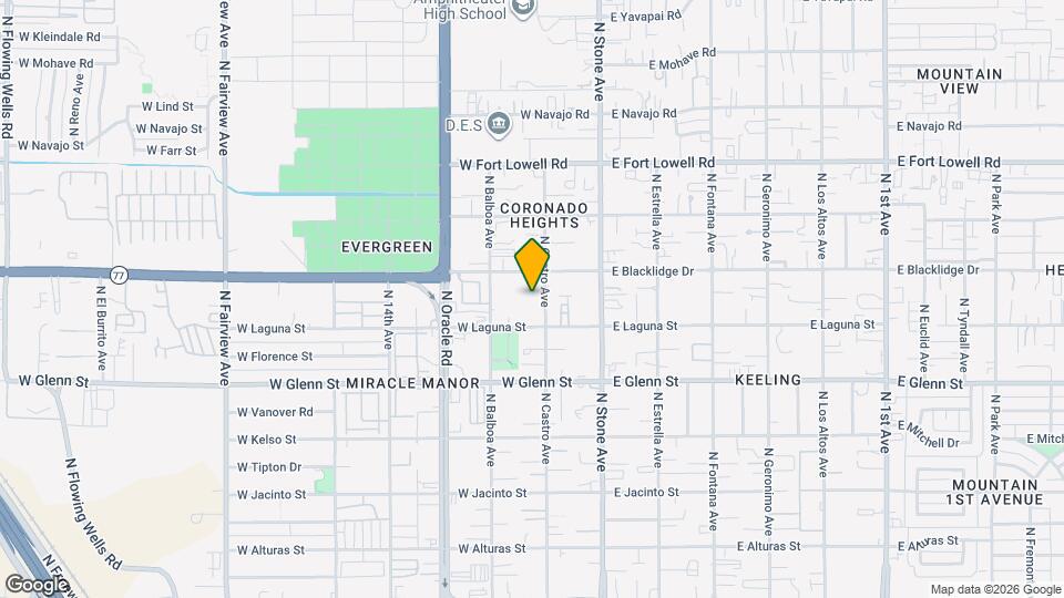 201 W Blacklidge Dr, Unit 0 Mapa y Detalles de la Ubicación