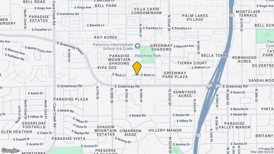 2937 E Beck Ave Mapa y Detalles de la Ubicación