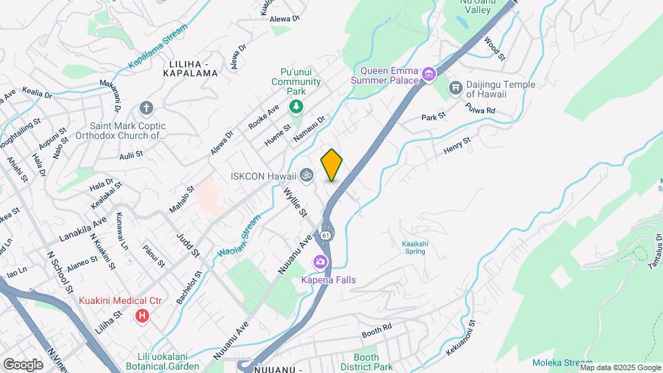 2500 Pali Hwy Mapa y Detalles de la Ubicación