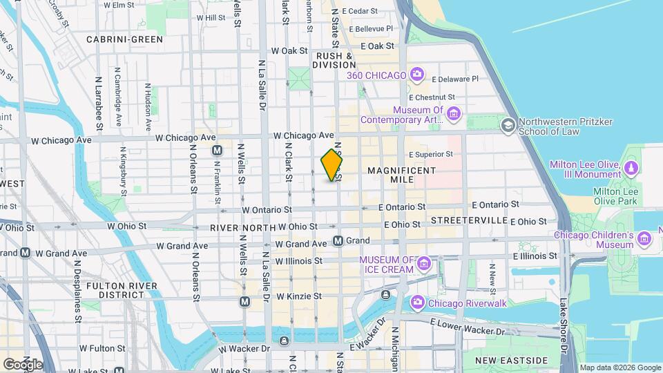 10 W Erie St Map and Location Details