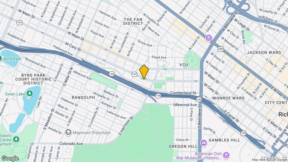 1235 W Cary St Map and Location Details