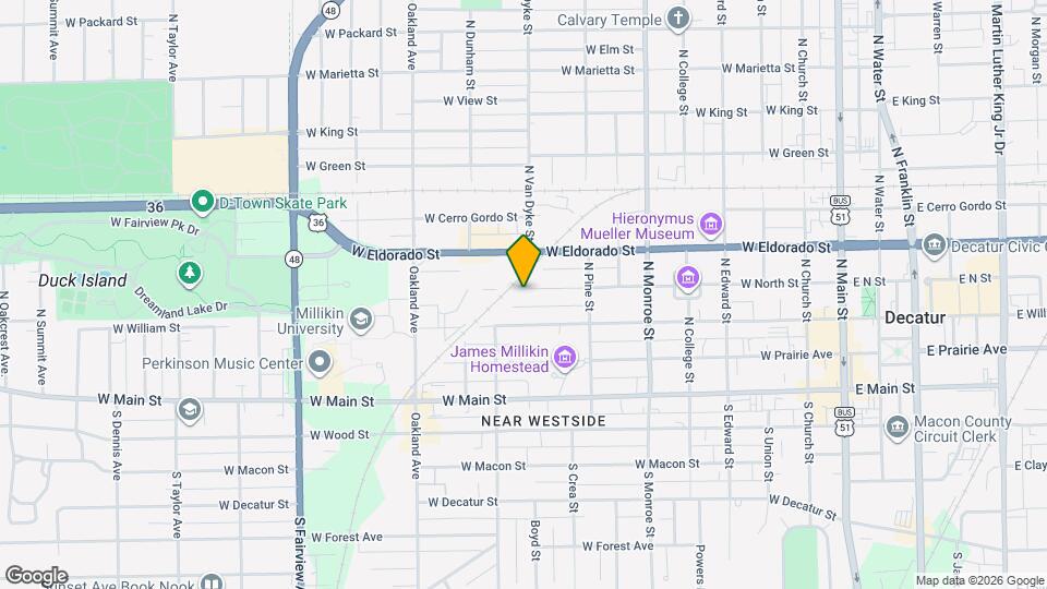 927 W North St Map and Location Details