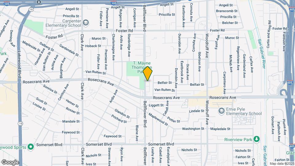 14108 Bellflower Blvd Map and Location Details