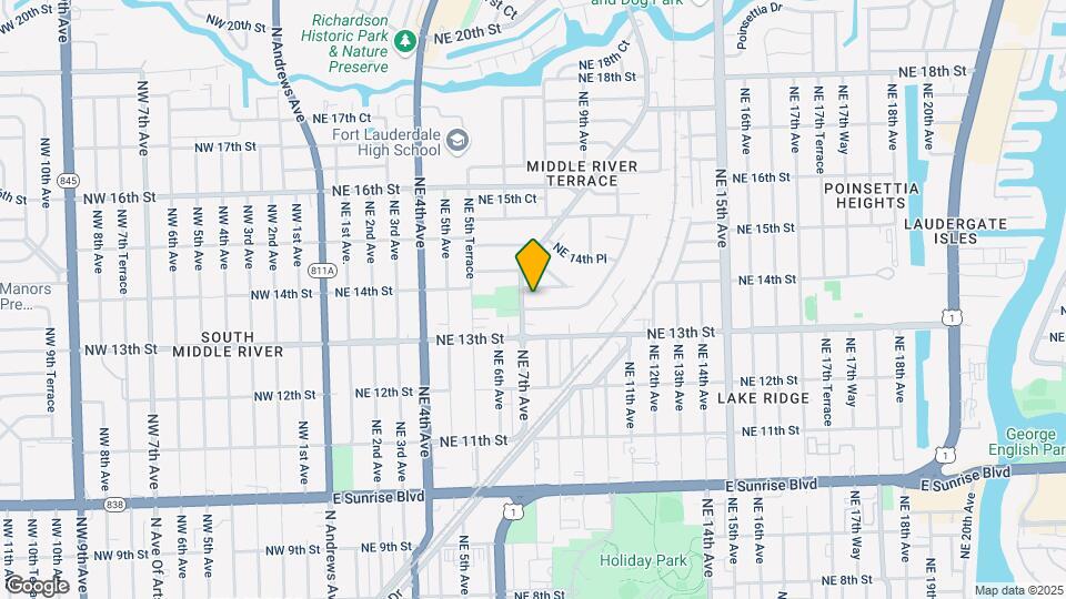 701 NE 13th Ct Map and Location Details