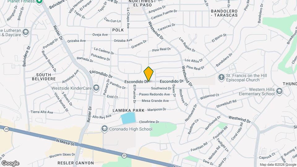 6713 Escondido Dr Map and Location Details