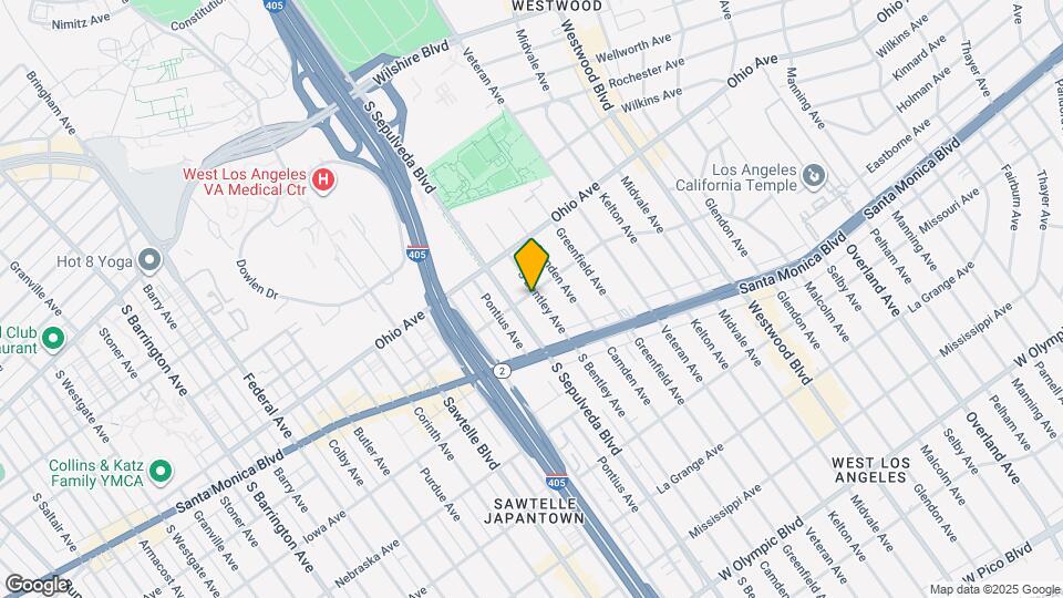 1601 S Bentley Ave Map and Location Details