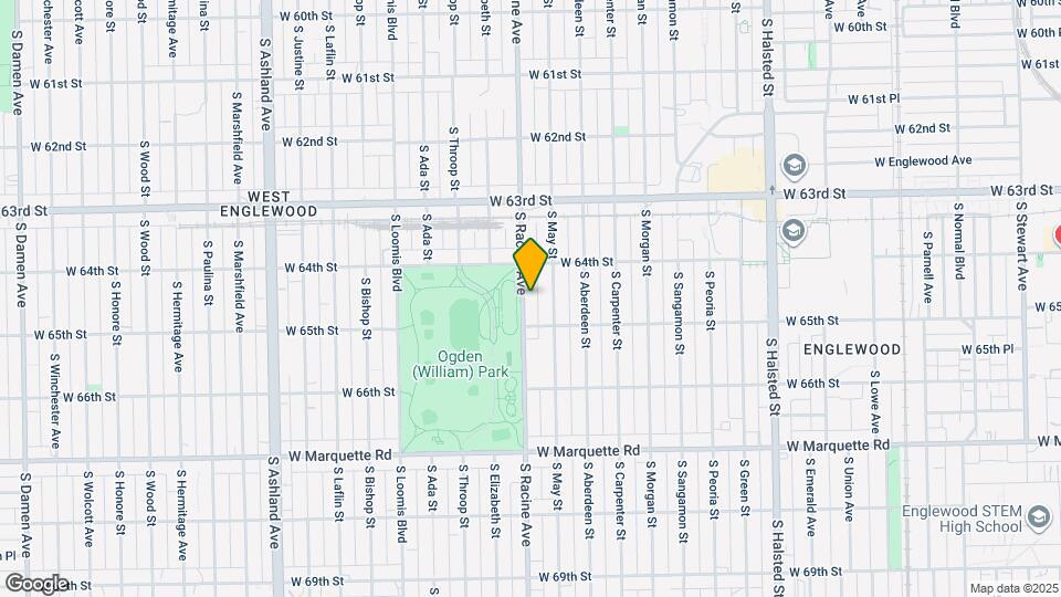 6433 S Racine Ave Map and Location Details