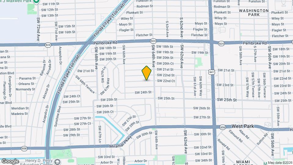 6420 SW 22nd Ct Map and Location Details