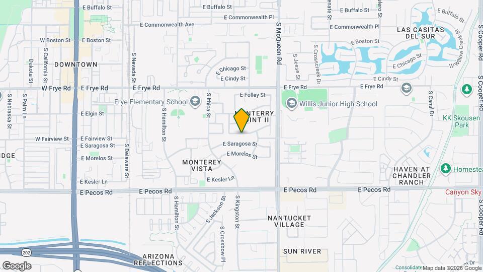 861 E Glenmere Dr Map and Location Details