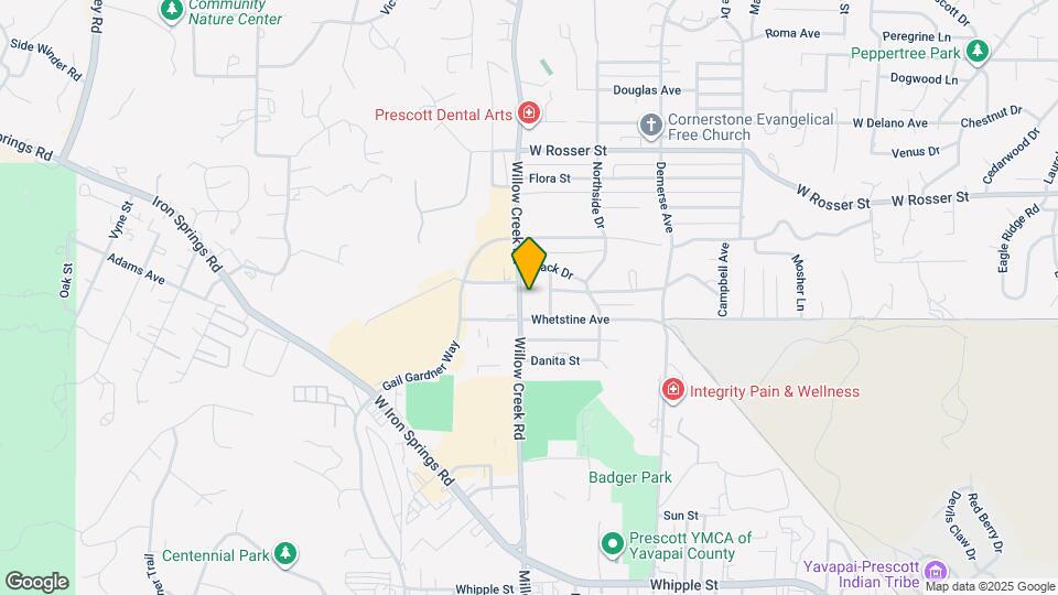 1219 Willow Creek Rd Map and Location Details