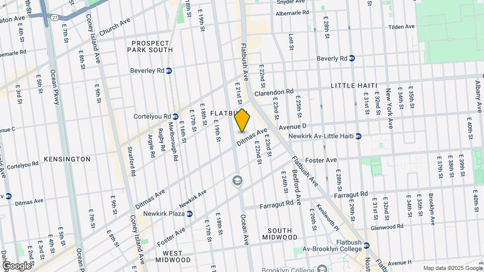 580 E 21st St Map and Location Details