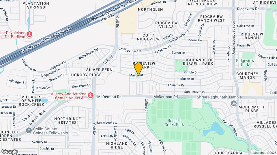 3628 Mason Dr Mapa y Detalles de la Ubicación