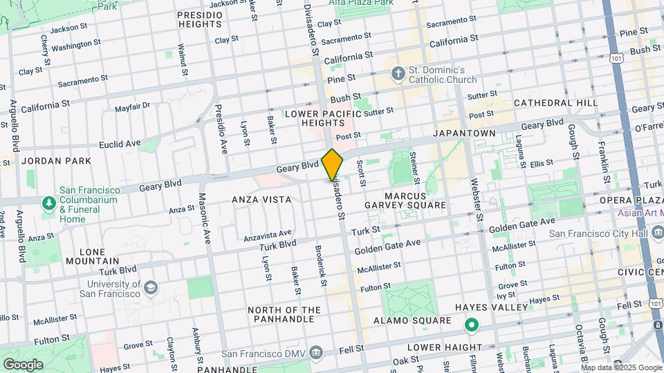 1343 Divisadero St Mapa y Detalles de la Ubicación