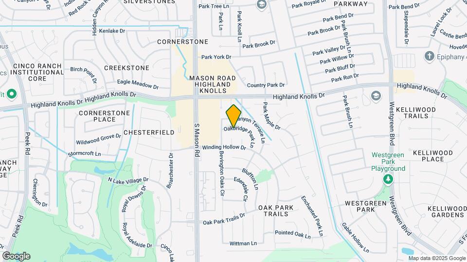 21719 Oakbridge Park Ln Map and Location Details