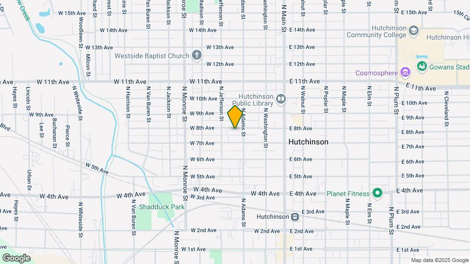 209 W 8th Ave Map and Location Details