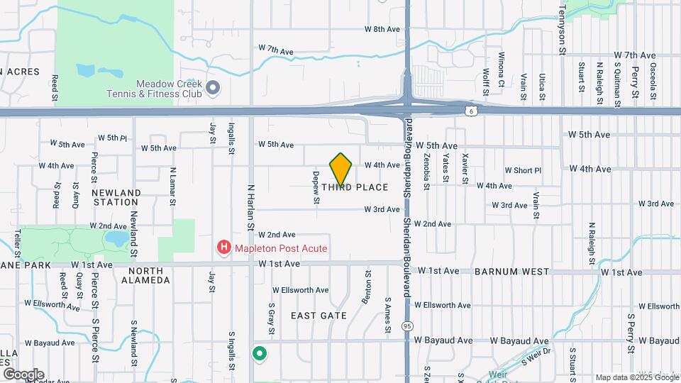 5480 W 3rd Pl Map and Location Details
