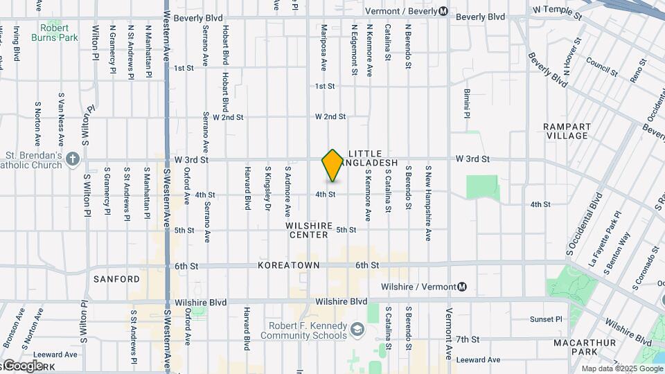 350 S Mariposa Ave Mapa y Detalles de la Ubicación