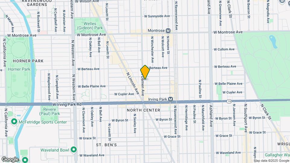 4113 N Damen Ave Map and Location Details