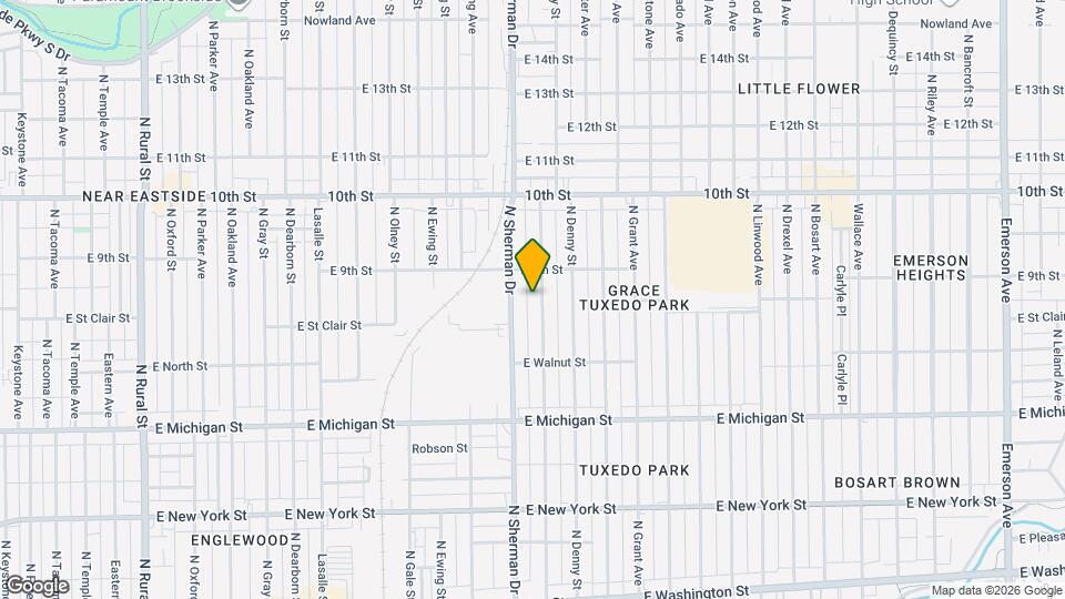 822 N Bradley Ave Map and Location Details