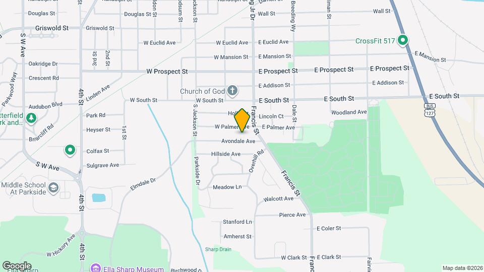 114 Avondale Ave Mapa y Detalles de la Ubicación