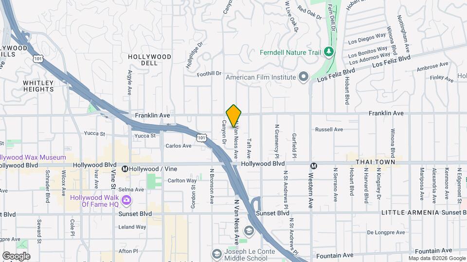 1821 N Van Ness Ave Map and Location Details