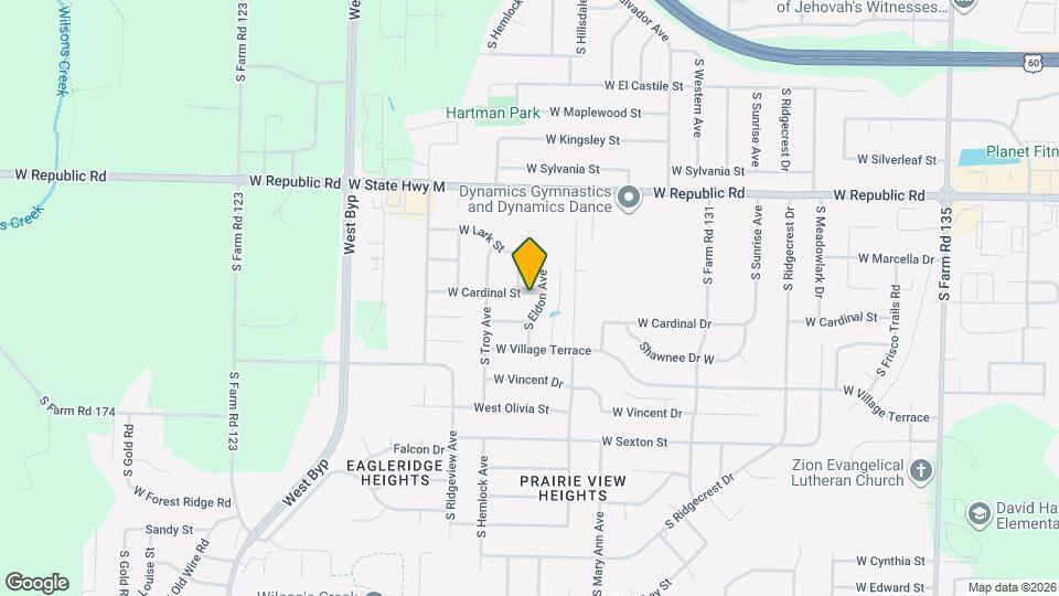 3820 W Cardinal St Map and Location Details