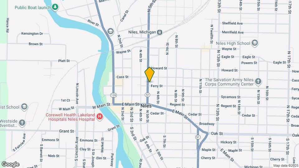 401 N 5th St Map and Location Details