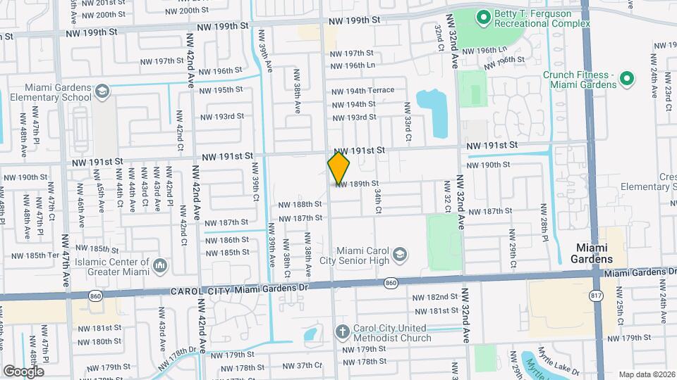 3620 NW 189th St Map and Location Details