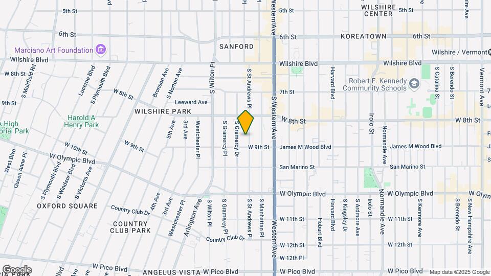 853 S St Andrews Pl Map and Location Details