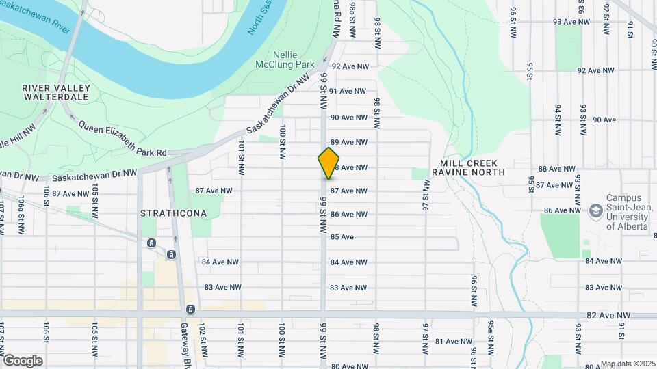 8707 99 St NW Map and Location Details
