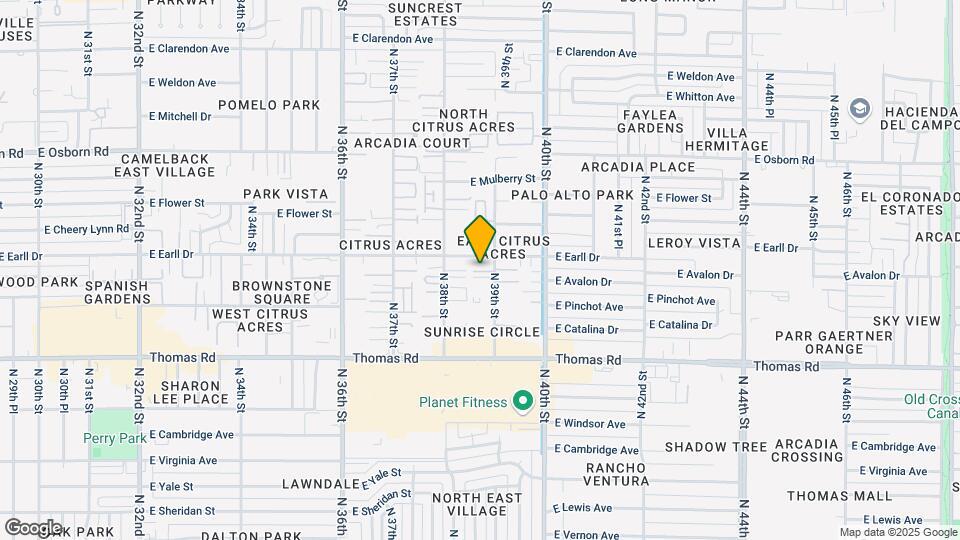 3034 N 39th St Map and Location Details