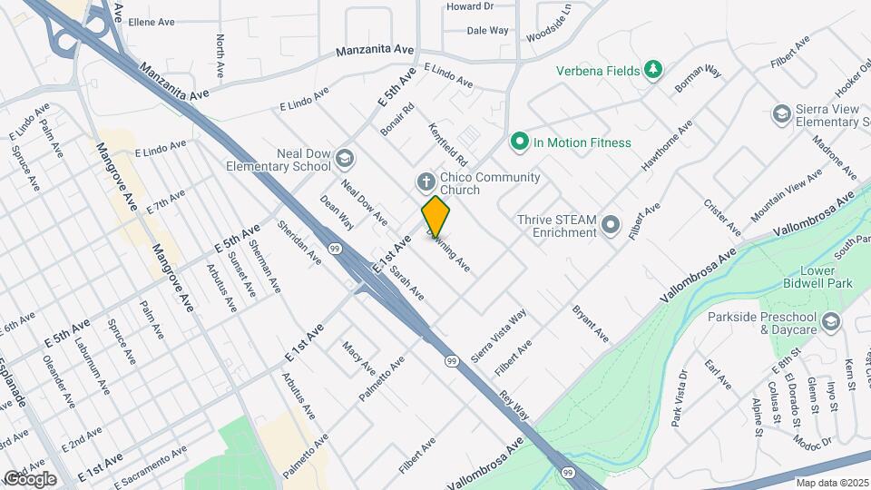 1017 Downing Ave Map and Location Details