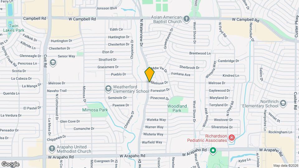 923 Melrose Dr Map and Location Details