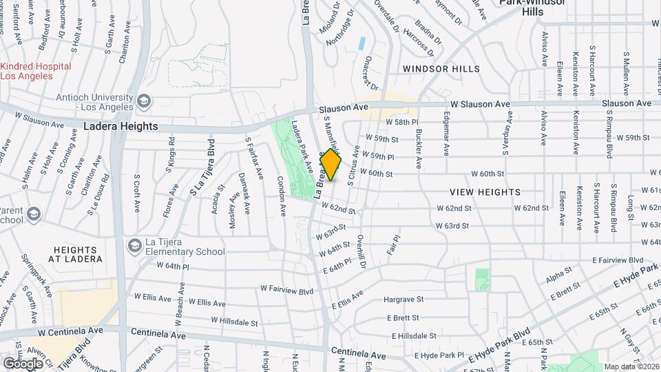 6101 S Mansfield Ave Map and Location Details