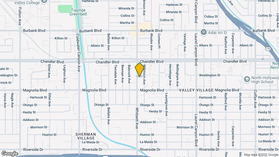 5246 Whitsett Ave Map and Location Details