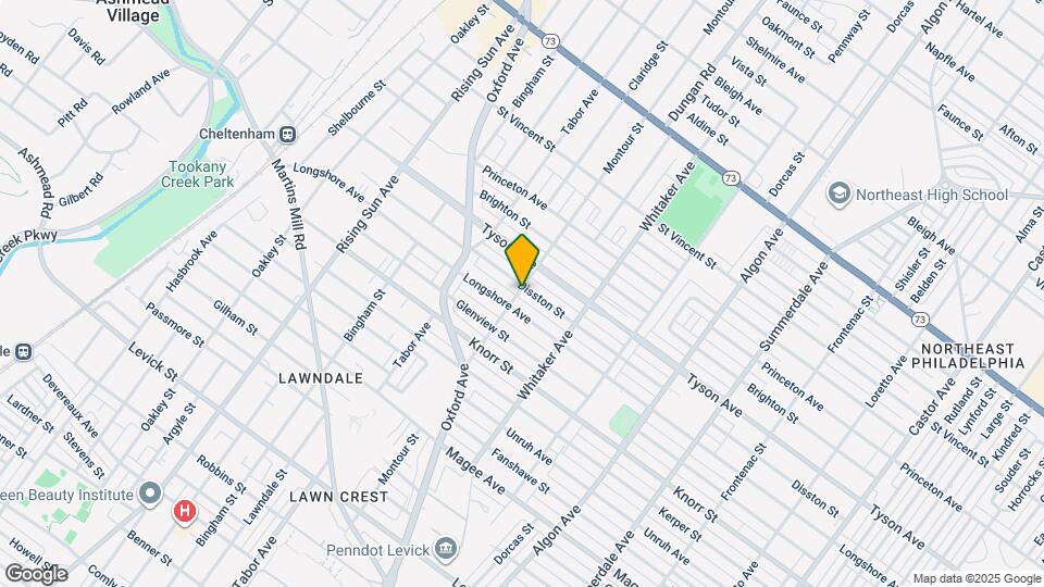 800 Disston St Map and Location Details