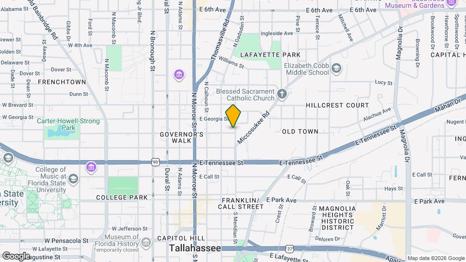 500 N Meridian St Map and Location Details