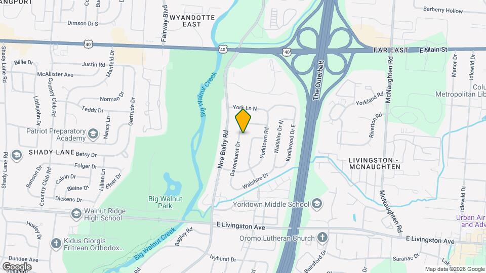 1392 Devonhurst Dr Mapa y Detalles de la Ubicación