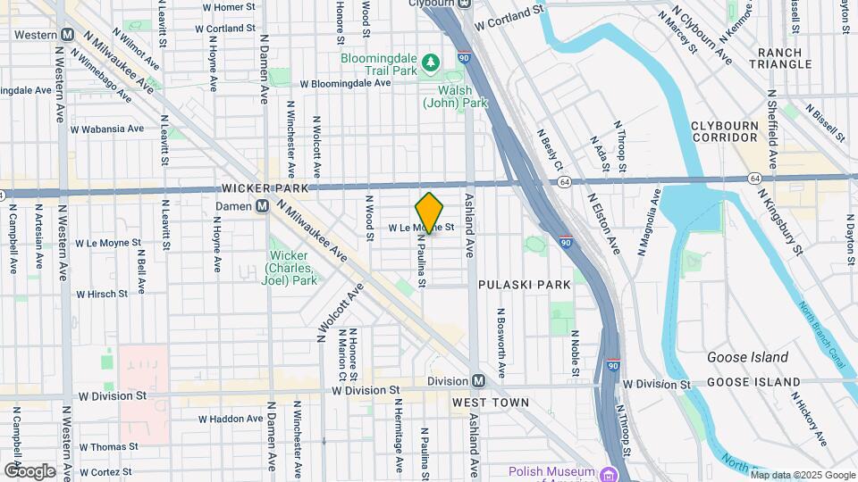 1459 N Paulina St Map and Location Details