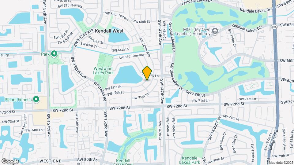 6905 SW 148th Ct Map and Location Details