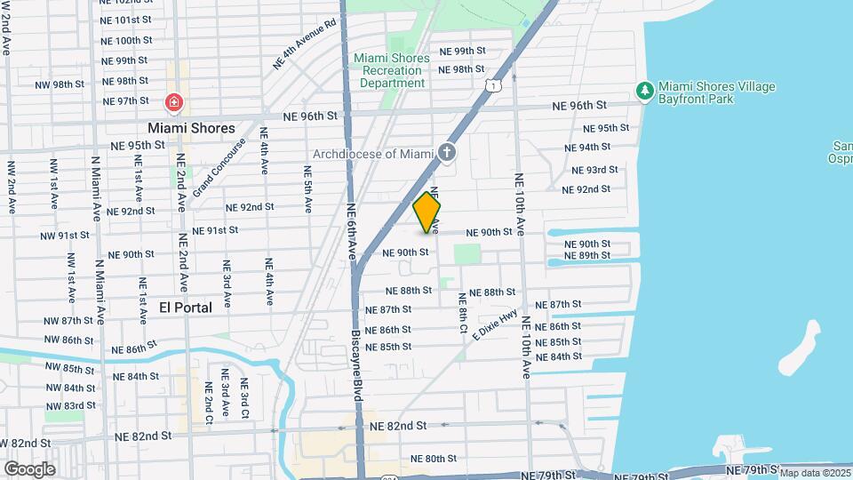 9022 NE 8th Ave Map and Location Details