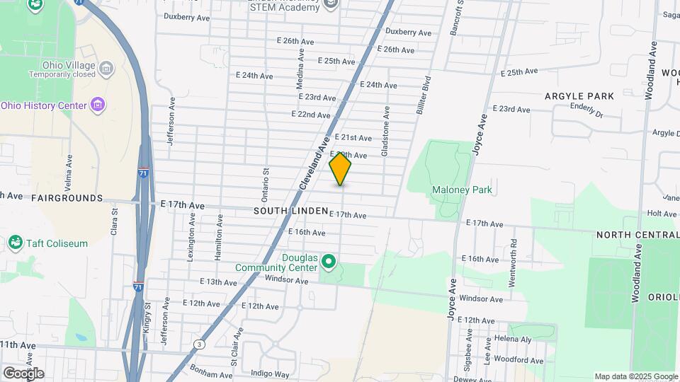 1306 E 18th Ave Map and Location Details