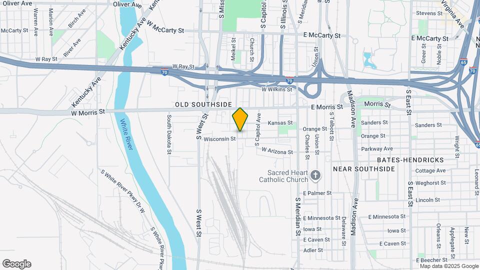 1317 S Senate Ave Map and Location Details