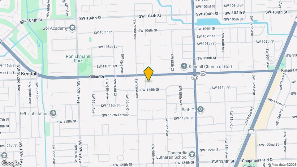 11301 SW 91st Ave Map and Location Details